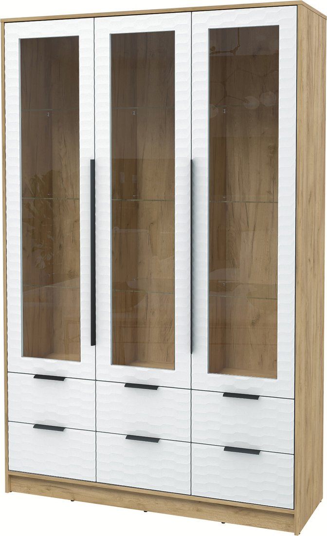 

Шкаф-витрина Интерлиния Концепт Зодиак КТ-ШВ3 (дуб золотой/белый)