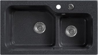 Кухонная мойка Belux SG-REC-DUO 8045-01 (черный)