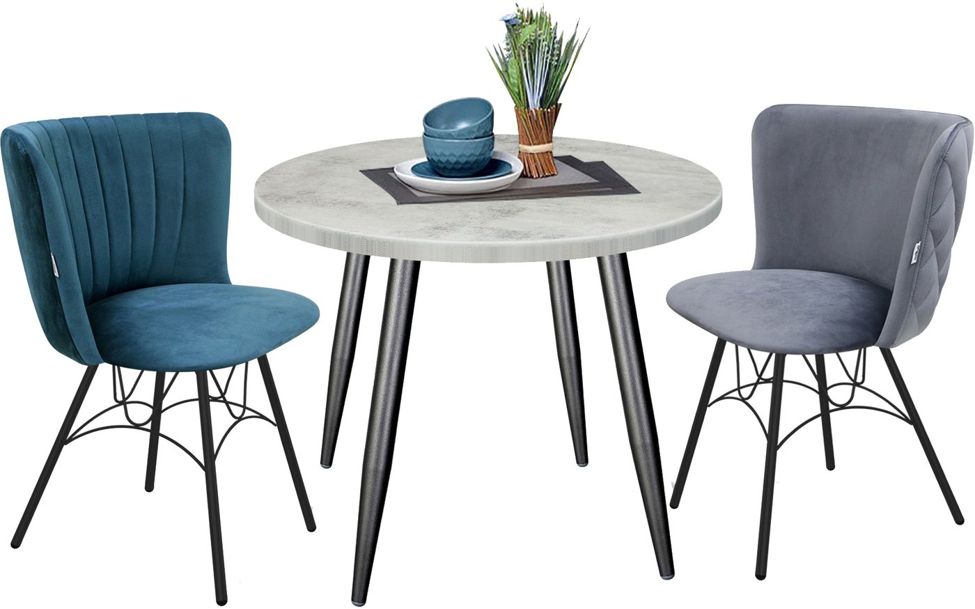 

Обеденная группа Sheffilton SHT-DS120 (тихий океан/серый/бетон/черный муар)