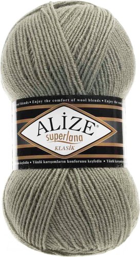 Пряжа для вязания Alize Superlana 138 100 г 280 м (зеленый миндаль)