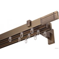 Карниз для штор Lm Decor Флэт Лайн Кросс тройной (антик, 2.4м)