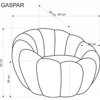Интерьерное кресло Halmar Gaspar 2 (горчичный)