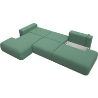 Угловой диван Лига диванов Лига-036 НПБ Модерн Лонг левый 124695L (рогожка амур зеленый)