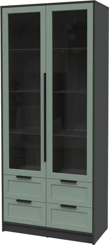 

Шкаф-витрина Интерлиния Концепт Тренд КТ-ШВ2 (антрацит/мята)