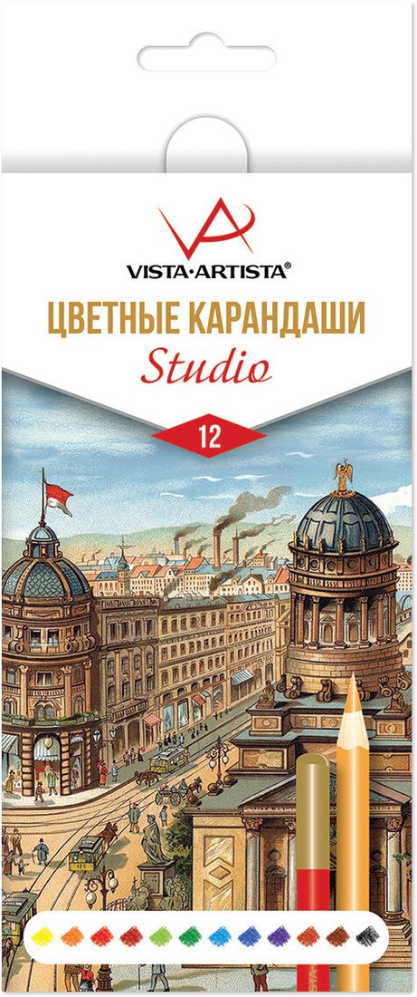 

Набор цветных карандашей Vista-Artista Studio VACPS-12 (12 цв)