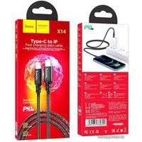 Кабель Hoco X14 USB Type-C - Lightning (3 м, черный)