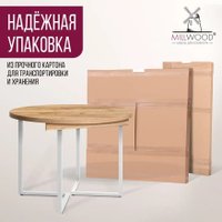 Кухонный стол Millwood Лофт Лондон раздвижной D110-150x110x76 (дуб золотой Craft/металл белый)
