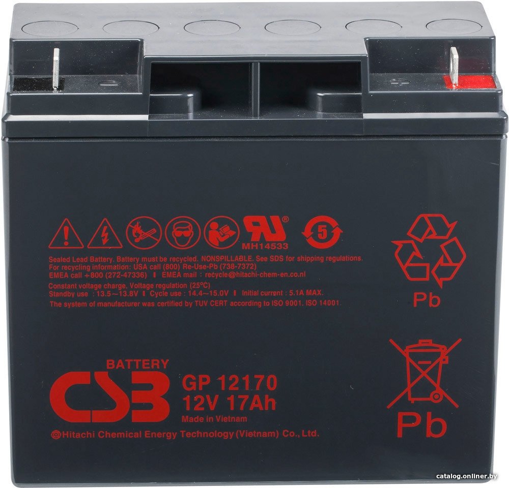 Аккумулятор для ИБП CSB Battery GP12170 (12В/17 А·ч)