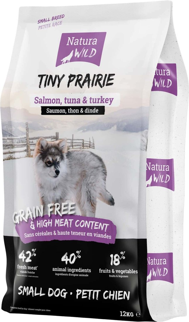 

Сухой корм для собак Natura Wild Tiny Prairie с лососем, тунцом и индейкой 585437 (12 кг)