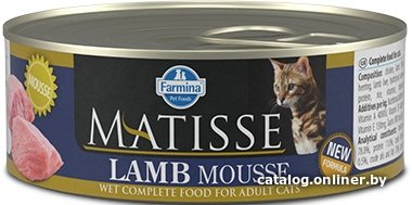 Консервированный корм для кошек Farmina Matisse Lamb Mousse (мусс с ягненком) 0.085 кг