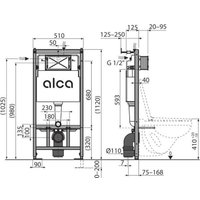 Унитаз подвесной Alcadrain PR-2303A+AM101/1120-4:1 RU M570-0001