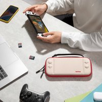 Чехол для приставки Tomtoc FancyCase G05 Slim для Nintendo Switch/Nintendo Switch OLED (белый/красный)