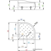 Душевой поддон Radaway Korfu A 90x90 [4S99400-03]