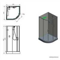Душевая кабина Aquanet Passion Evo R 100 (черный)