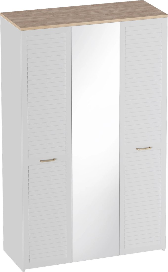 

Шкаф распашной Мебельград Гавана 3-хстворчатый 139x54.4x223 (дуб светлый натуральный/белый аляска/белый матовый)