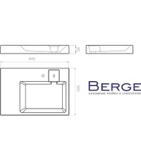 Умывальник Berge BRS-8055 Lux (правый, белый)