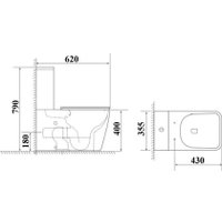 Унитаз напольный Cerutti Alvaro Tornado CT11089
