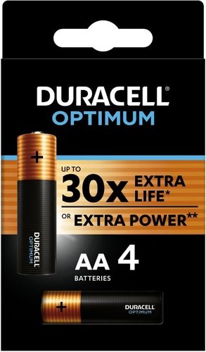 Батарейка DURACELL Optimum AA 4 шт. LR6/MX1500