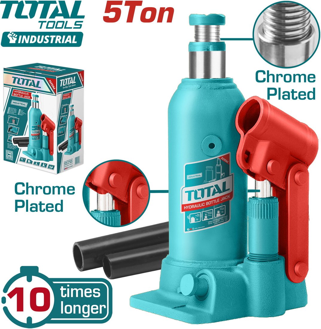 

Бутылочный домкрат Total THT109054 5т