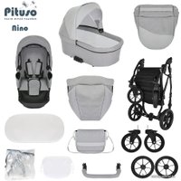 Универсальная коляска Pituso Nino (2 в 1, 3012 antracyt/metalic venus)