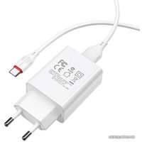 Сетевое зарядное Borofone BA21A USB Type-C (белый)