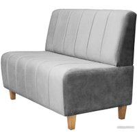 Диван Brioli Руди полоса двухместный (V2-светло-серый)