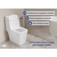 Унитаз напольный Lauter W09 S-TRAP с жестким сиденьем и микролифтом 21900004 (вертикальный выпуск)
