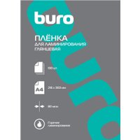 Пленка для ламинирования Buro 80 мкм A4 глянцевая 216x303 мм (100 шт)