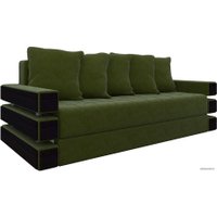 Диван Лига диванов Венеция 27964 (микровельвет, зеленый)