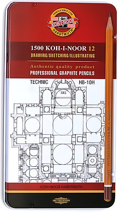 

Набор простых карандашей Koh-i-Noor Hardtmuth 1502012007PLRU (12 цв)