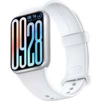 Фитнес-браслет Xiaomi Smart Band 9 Pro M2401B1 (серебристый, с белым силиконовым ремешком, китайская версия)