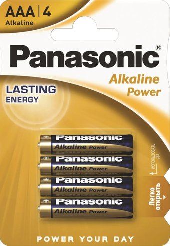 Батарейка Panasonic Alkaline Power AAA 4 шт LR03APB/4BP