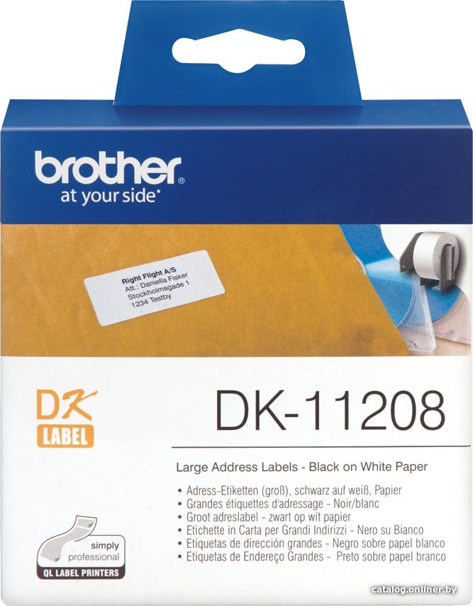 Самоклеящаяся термобумага Brother DK11208 (38x90 мм, 400 шт)