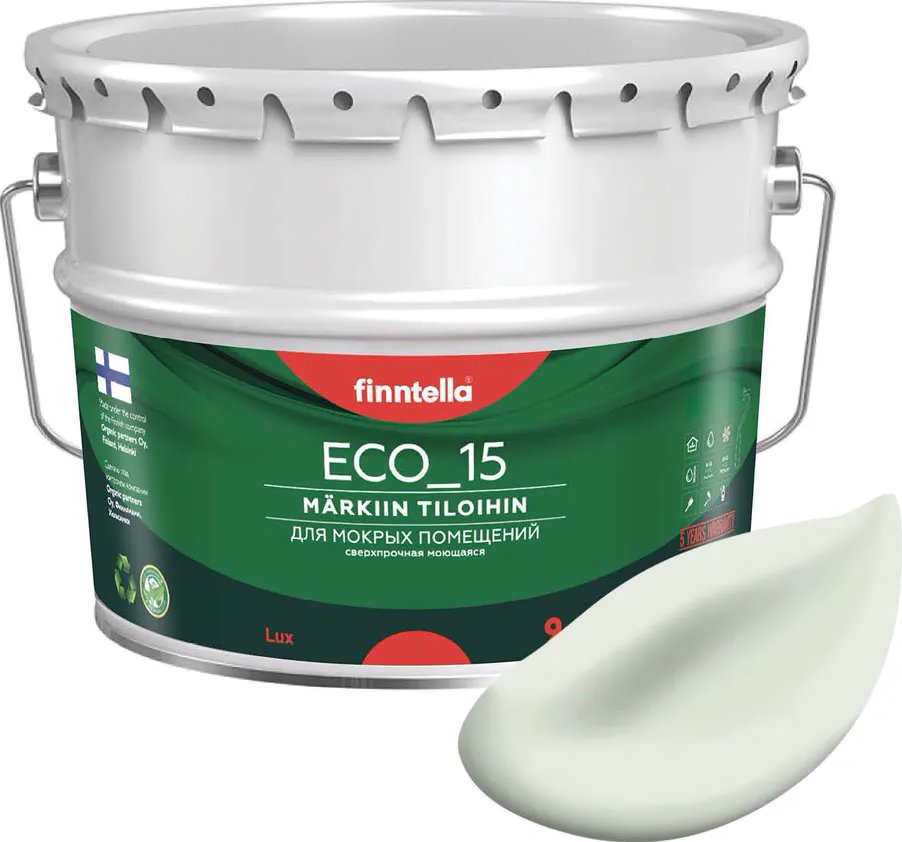 

Краска Finntella Eco 15 Kalpea F-10-1-9-FL029 9 л (бледно-зеленый)