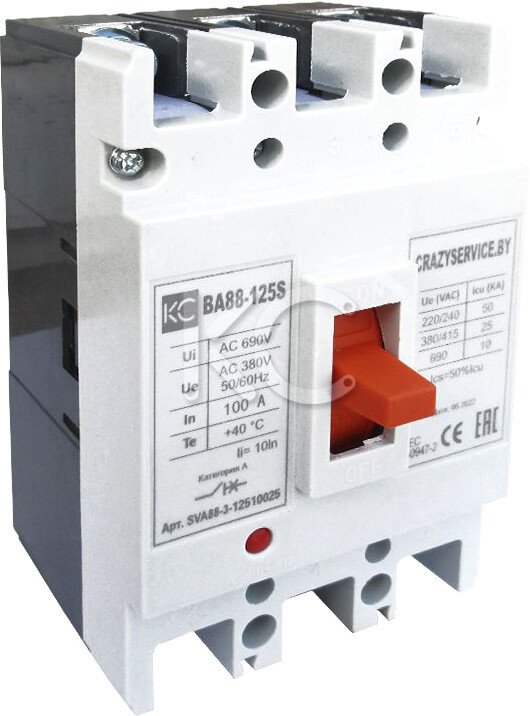

Выключатель автоматический КС ВА 88-125S 63А 3P 25кА SVA88-3-1256325