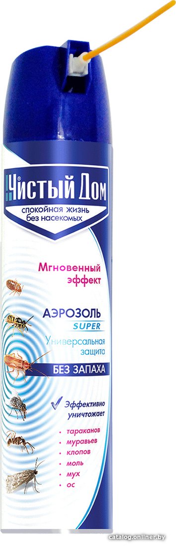 Аэрозоль против насекомых Чистый дом от ползающих и летающих насекомых 600 мл