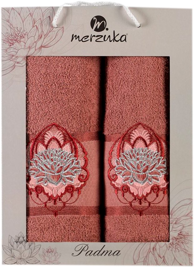 

Набор полотенец Merzuka Padma 50x90/70x140 11637 (брусничный)