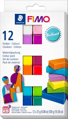 Полимерная глина Fimo Soft Brilliant Colours 8023 C12-2 (12x25 г)