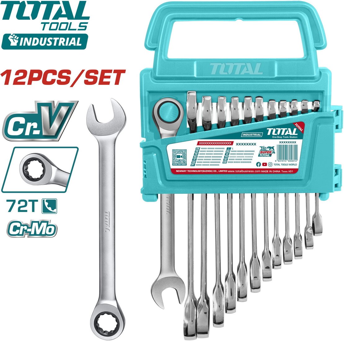 

Набор ключей Total THT102RK0126 (12 предметов)