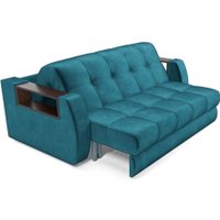 Диван Мебель-АРС Аккордеон Барон №3 ППУ 155x200 (бархат синий/зеленый Star Velvet 43 Black Green)