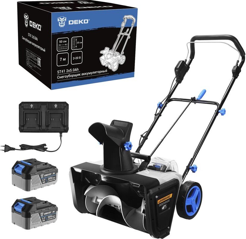 

Снегоуборщик Deko ST41 085-4445 (с 2-мя АКБ)