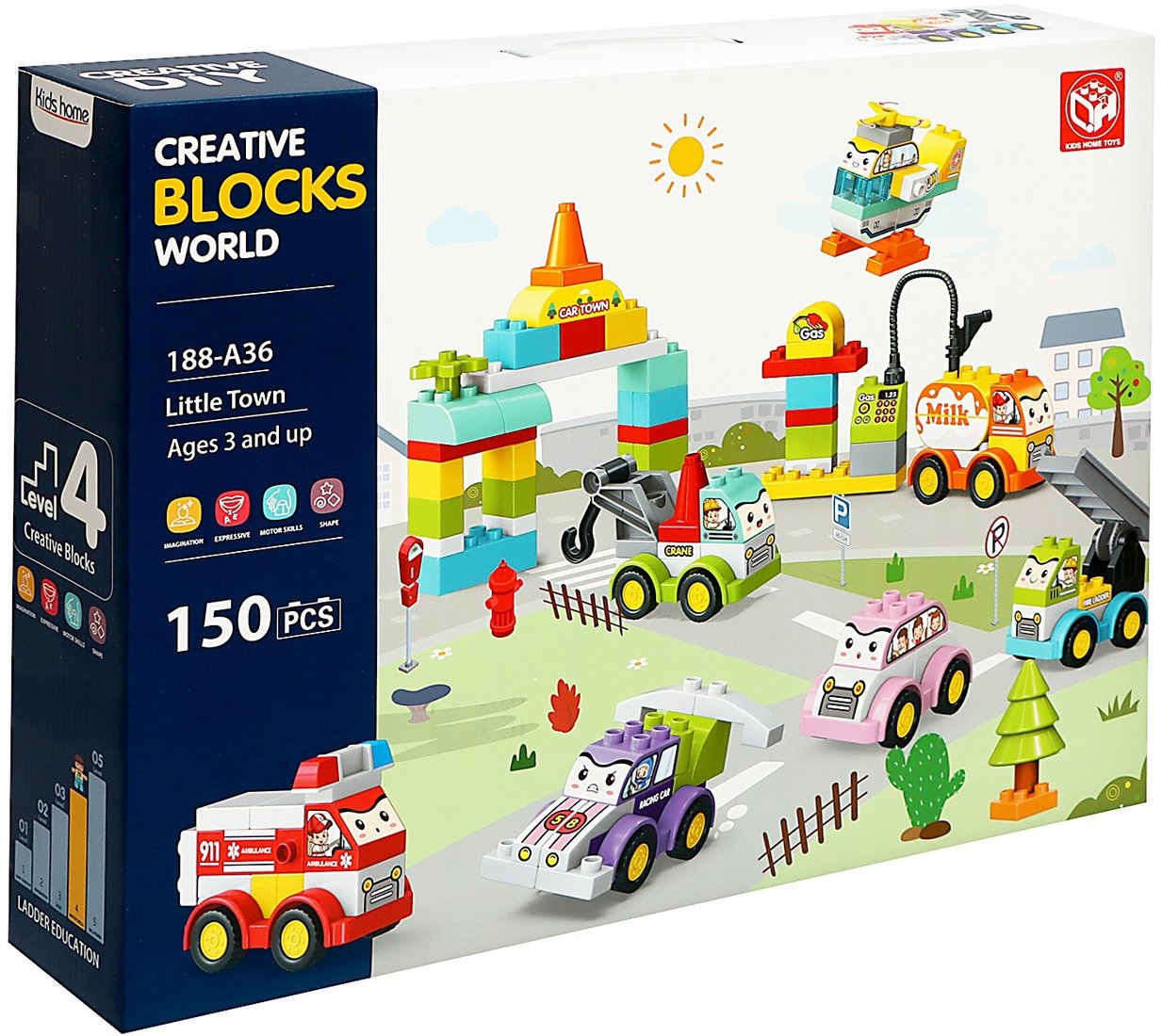 

Конструктор Kids Home Toys Транспорт с глазками 188-A36 9655730 (150 эл)