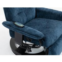 Массажное кресло Calviano 22 (синий плюш)