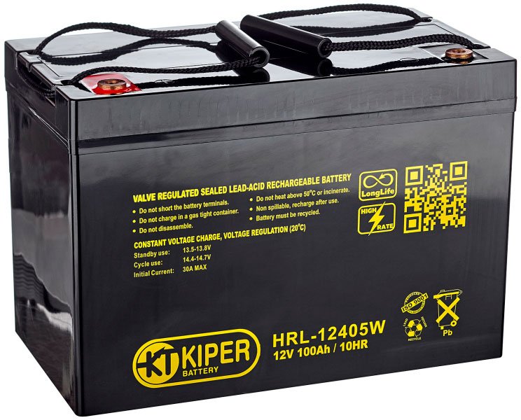 

Аккумулятор для ИБП Kiper HRL-12405W (12В/100 А·ч)