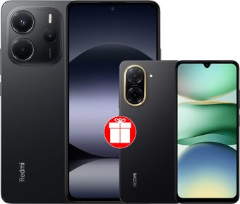 Xiaomi Redmi Note 14 8GB/256GB международная версия (черный) + Xiaomi Redmi A5 3GB/64GB (полуночный черный) по акции