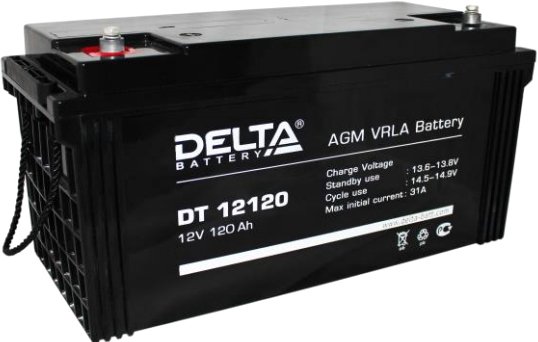 

Аккумулятор для ИБП Delta DT 12120 (12В/120 А·ч)