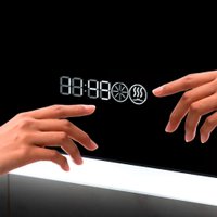  Пекам Зеркало Ring Fly 90x90 RingFly-90x90spcl (с подсветкой, с сенсором, подогревом, часами)