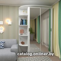 Шкаф-купе Кортекс-мебель Лагуна ШК04-02 левая консоль (белый) в Гомеле