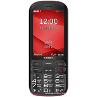 Кнопочный телефон TeXet TM-B409 (1800 мАч, microUSB, черный/красный)