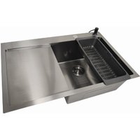 Кухонная мойка Stellar Decor S6550NB-R-D (нано черный)